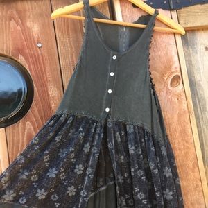 Charcoal Button up Top or Vest